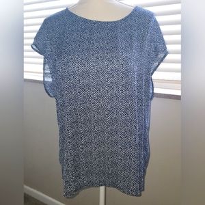 CHAUS NEW YORK BLUE & WHITE SIZE XL